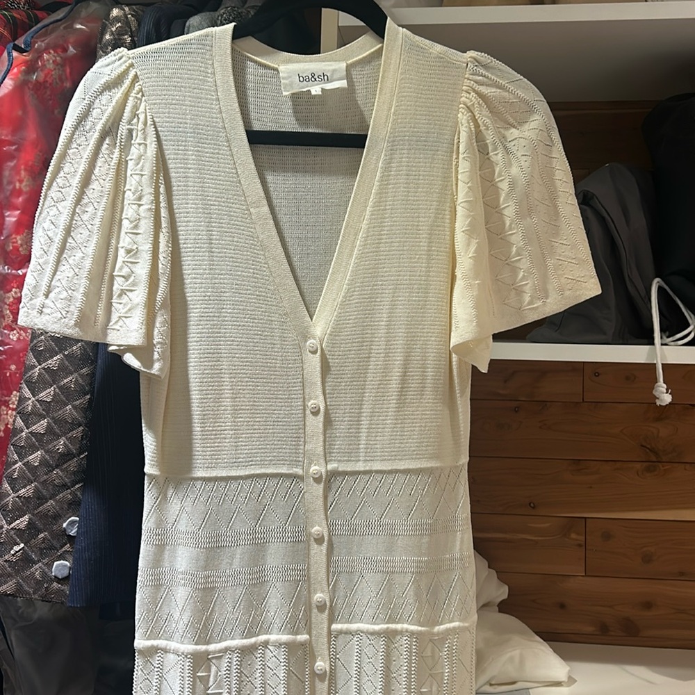 Ba&sh cream colored Beryle maxi dress